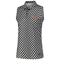 Women's Nike Black/White TOUR Championship Victory Performance Sleeveless Polo