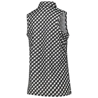 Women's Nike Black/White TOUR Championship Victory Performance Sleeveless Polo