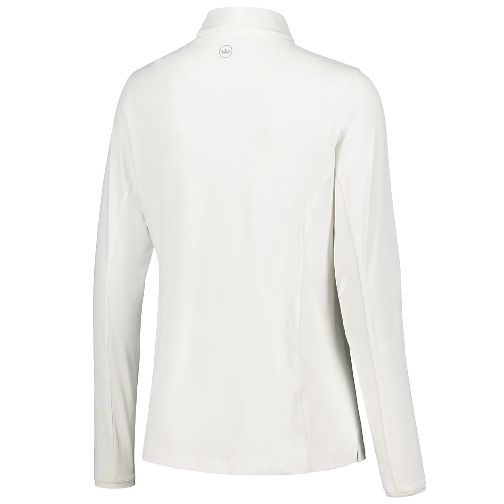 Women's Peter Millar White TOUR Championship Sun Quarter-Zip Top