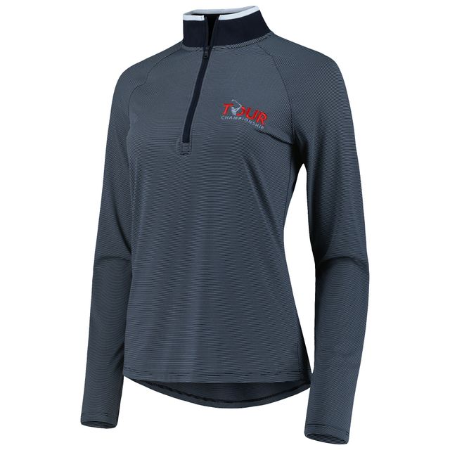 Veste grise Under Armour TOUR Championship T2 Stripe Raglan Quarter-Zip pour femme
