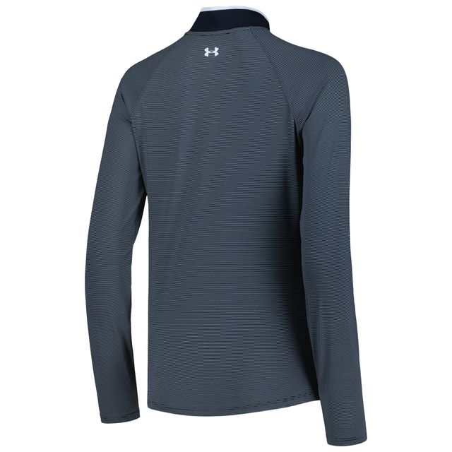 Veste grise Under Armour TOUR Championship T2 Stripe Raglan Quarter-Zip pour femme