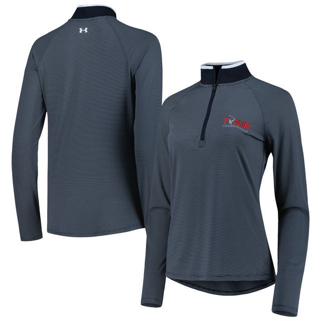 Veste grise Under Armour TOUR Championship T2 Stripe Raglan Quarter-Zip pour femme