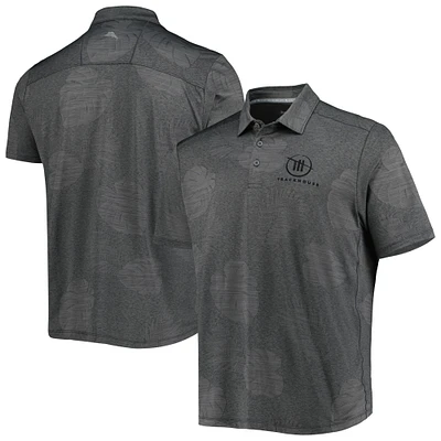 Polo Tommy Bahama Charcoal TRACKHOUSE RACING Palm Coast Delray Frond IslandZone pour homme