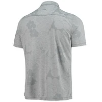 Men's Tommy Bahama Gray TRACKHOUSE RACING Miramar Blooms Team Logo Polo