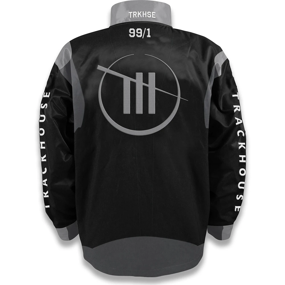 Men's TRACKHOUSE RACING Team Collection Black Nylon Uniform Full-Snap Jacket