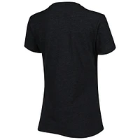 Women's G-III 4Her by Carl Banks Black TRACKHOUSE RACING Bump & Run V-Neck T-Shirt