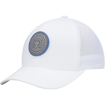 Casquette Travis Mathew White The Patch Trucker Snapback pour hommes