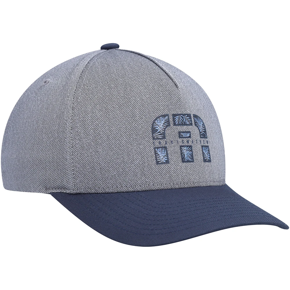 Casquette Snapback de location à long terme TravisMathew gris chiné pour hommes
