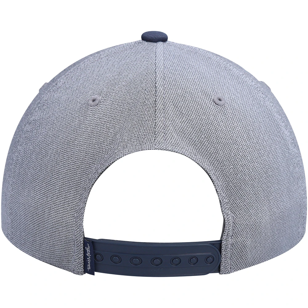 Casquette Snapback de location à long terme TravisMathew gris chiné pour hommes