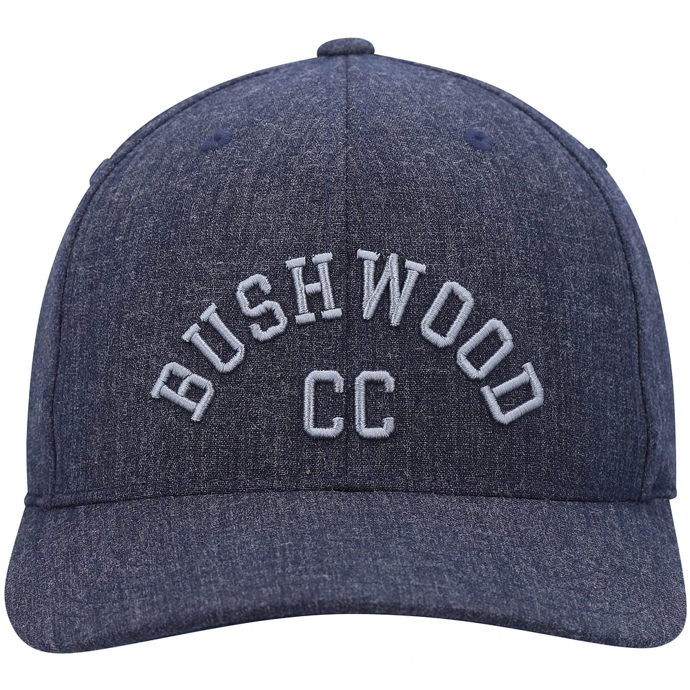 Casquette TravisMathew Heathered Navy Hike and Holler Tri-Blend Snapback pour homme