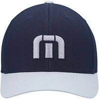 Casquette TravisMathew Navy/Grey Skipper Tri-Blend Snapback pour homme