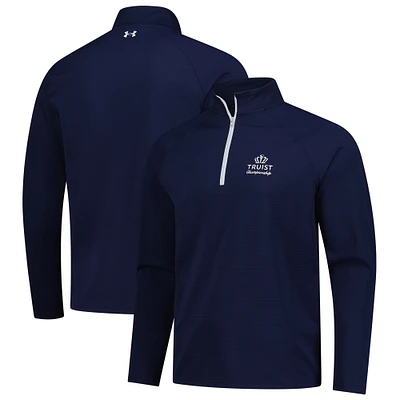 Men's Under Armour  Navy Truist Championship Fusion Ottoman Raglan Quarter-Zip Pullover