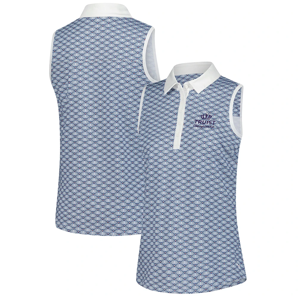 Women's Puma Blue Truist Championship Scallop Cloudspun Sleeveless Polo