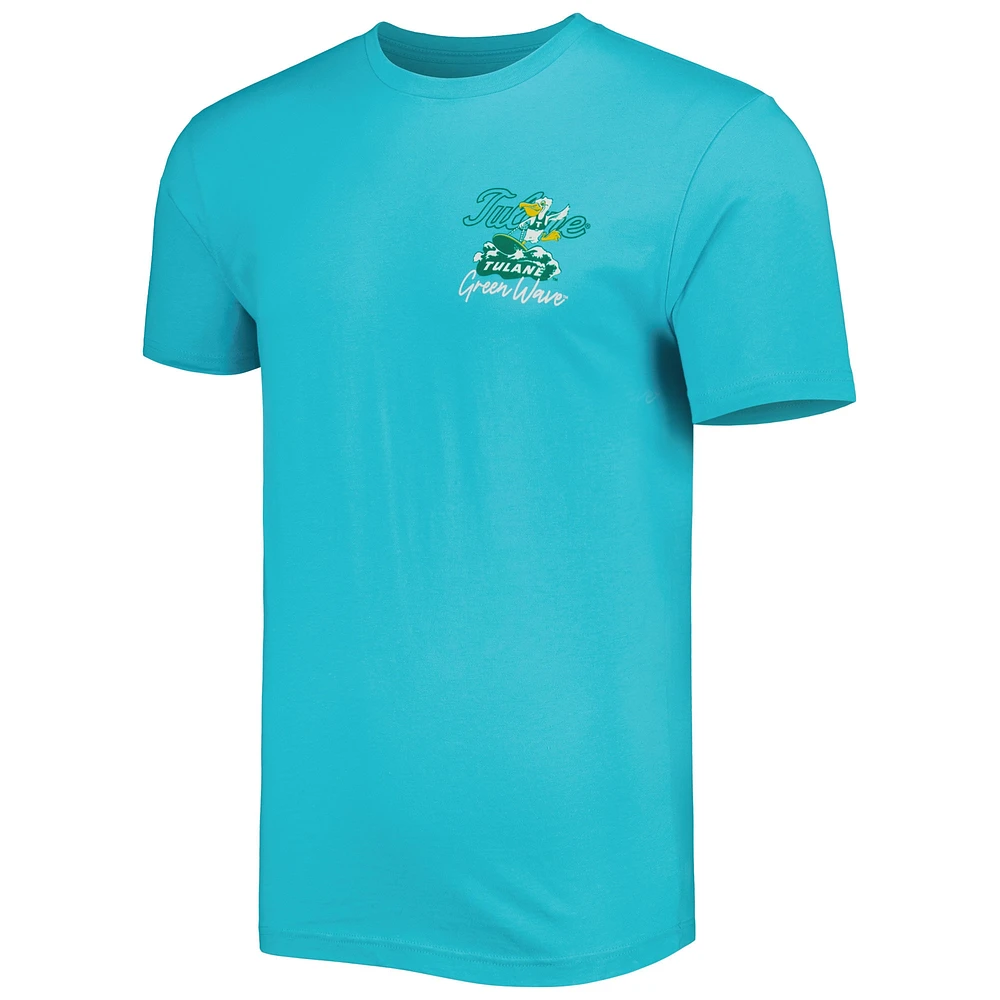 Men's Blue Tulane Green Wave Through the Years T-Shirt