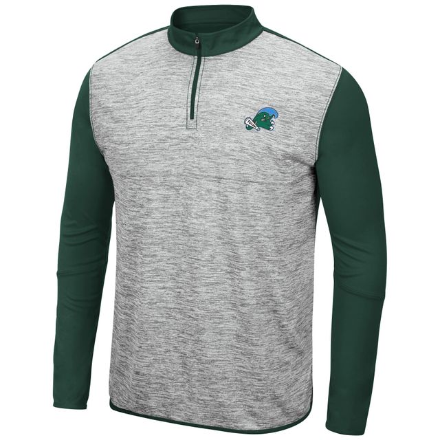 Veste Colosseum Heather Grey/Green Tulane Green Wave Prospect pour homme