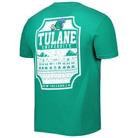 Men's Green Tulane Wave Logo Campus Icon T-Shirt