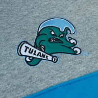 Men's Mitchell & Ness Green Tulane Wave Head Coach Pullover Hoodie