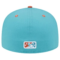 Men's New Era Turquoise Tulsa Drillers Theme Night Raft 59FIFTY Fitted Hat