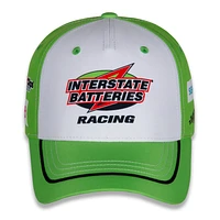 Men's Joe Gibbs Racing Team Collection  White/Green Ty Gibbs Interstate Batteries Uniform Adjustable Hat