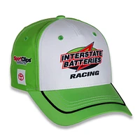 Men's Joe Gibbs Racing Team Collection  White/Green Ty Gibbs Interstate Batteries Uniform Adjustable Hat
