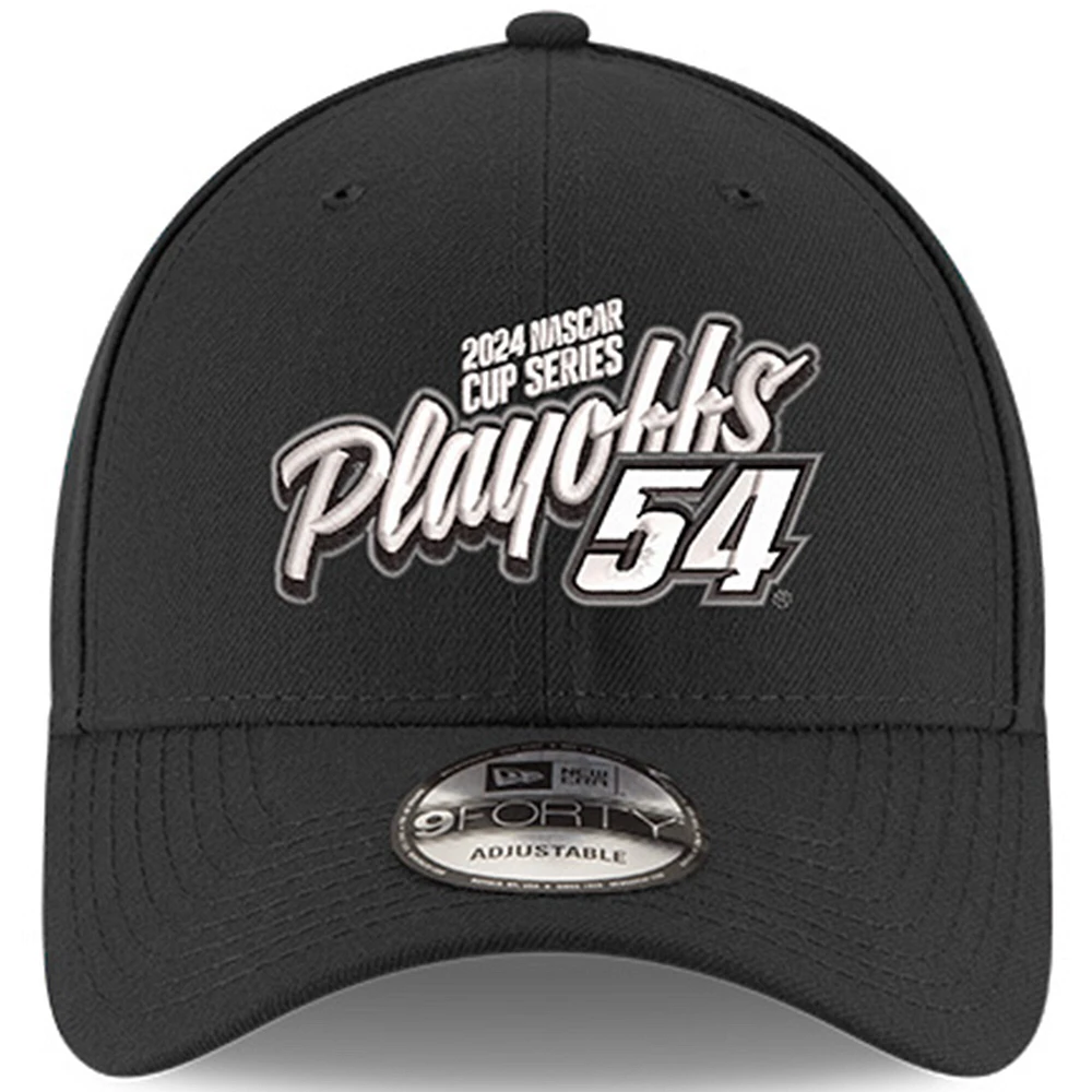 Casquette ajustable 9FORTY Ty Gibbs 2024 NASCAR Cup Series Playoffs pour homme New Era noire