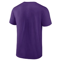 Ensemble t-shirt et casquette ajustable Fanatics violet/beige UAlbany Great Danes pour homme