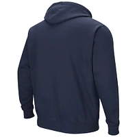 Men's Colosseum Navy UC Davis Aggies Arch & Logo 3.0 Pullover Hoodie