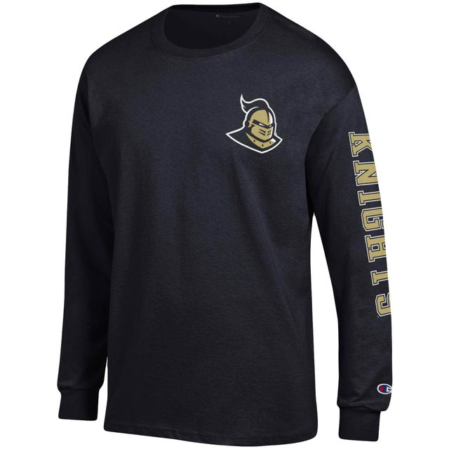 T-shirt à manches longues Champion UCF Knights Team Stack pour homme, noir