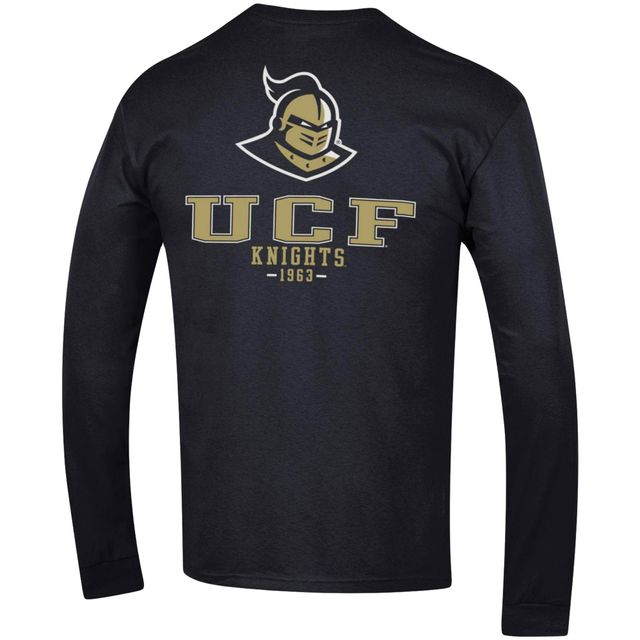 T-shirt à manches longues Champion UCF Knights Team Stack pour homme, noir