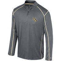 Men's Colosseum Black UCF Knights Cameron Quarter-Zip Windshirt