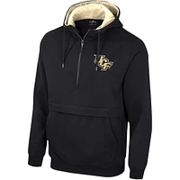 Chandail à capuchon demi-zip Colosseum UCF Knights Team noir pour hommes