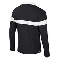 Men's Colosseum  Black UCF Knights Too Cool For School Long Sleeve Polo