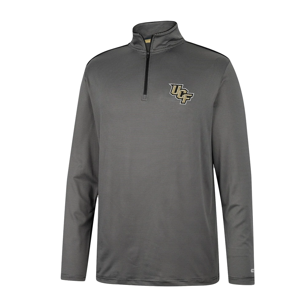Men's Colosseum Charcoal UCF Knights Logo Quarter-Zip Windshirt