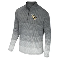 Men's Colosseum  Gray UCF Knights AI Striped Mesh Quarter-Zip Raglan Windshirt