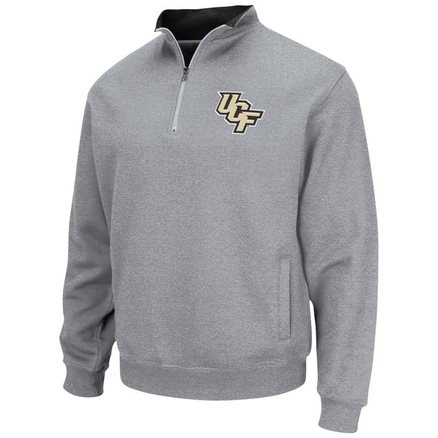 Veste Homme Colosseum Heathered Grey UCF Knights Tortugas Team Logo Quarter Zip Jacket