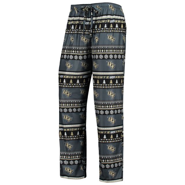 Concepts Sport Charcoal UCF Knights Ugly Sweater T-shirt et pantalon à manches longues pour homme