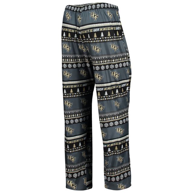 Concepts Sport Charcoal UCF Knights Ugly Sweater T-shirt et pantalon à manches longues pour homme