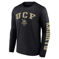 Men's Fanatics Black UCF Knights Distressed Arch Over Logo Long Sleeve T-Shirt