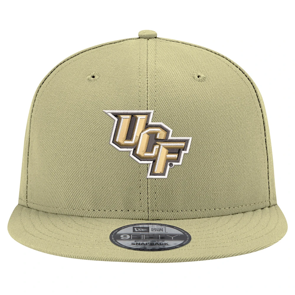 Casquette Snapback 9FIFTY avec logo UCF Knights New Era Team Gold pour hommes