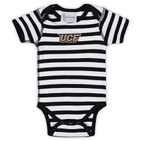 Newborn & Infant Two Feet Ahead Black UCF Knights Stripe Shoulder Bodysuit