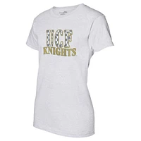 V105855 UCF 240137_CR6710 IM1 Nom de l'équipe à carreaux pour femmes T-shirt ondulé Triblend SS TEELADRIB CF240137_CR6710_HEWH #5