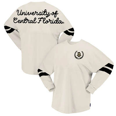 T-shirt surdimensionné en jersey crème UCF Knights pour femmes
