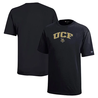 T-shirt noir UCF Knights Arch Over Logo pour jeunes champions