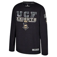 Youth Colosseum Heather Black UCF Knights OHT Military Appreciation Oorah Long Sleeve T-Shirt