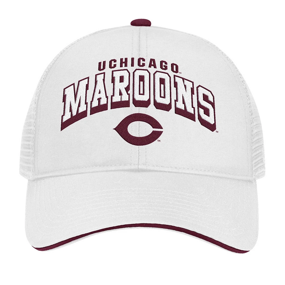 Men's Colosseum White UChicago Maroons Wyatt Adjustable Hat