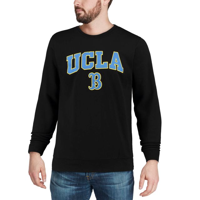 Colosseum Black UCLA Bruins Arch & Logo Crew Neck Sweat-shirt pour homme