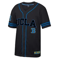 Men's Colosseum Black UCLA Bruins Free Spirited Mesh Button-Up Baseball Jersey