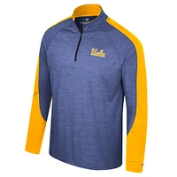 Men's Colosseum Blue UCLA Bruins Langmore Raglan Quarter-Zip Top