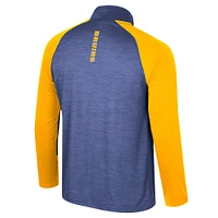 Men's Colosseum Blue UCLA Bruins Langmore Raglan Quarter-Zip Top