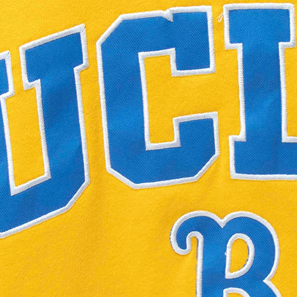 Men's Colosseum Gold UCLA Bruins Arch & Logo Crew Neck Sweatshirt